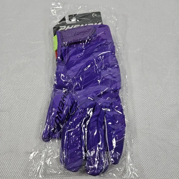 Phenom Elite Vapor-Stick Football Receiver Gloves Purple Mens 3L XXXL SFIA New - Picture 6 of 6
